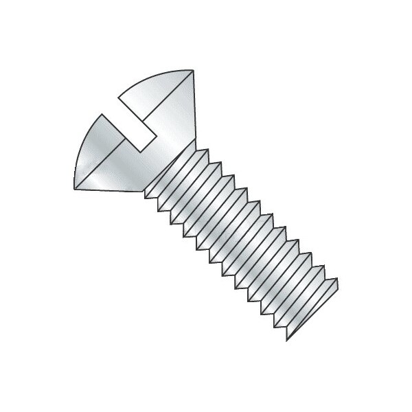 Newport Fasteners #6-32 x 1/2 in Slotted Oval Machine Screw, Zinc Plated Steel, 15000 PK 711115-15000 - main
